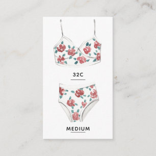 Wäsche-Größen-Einsatz-Karte Begleitkarte