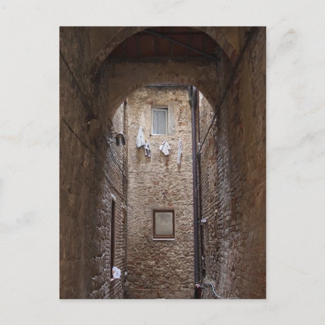 Wäsche in der Postkarte der Toskana (Vorderseite)