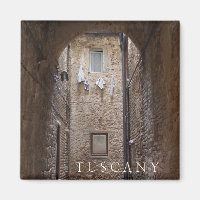 Wäsche in toskanischem Textmagneten