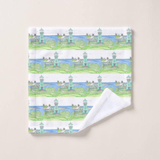 Wäsche; Leuchtturm Waschlappen (Waschlappen)