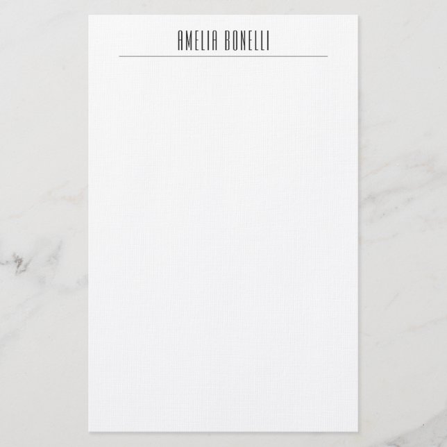 Wäsche Minimalistisch Beruflich Schlicht modern Briefpapier (Vorderseite)