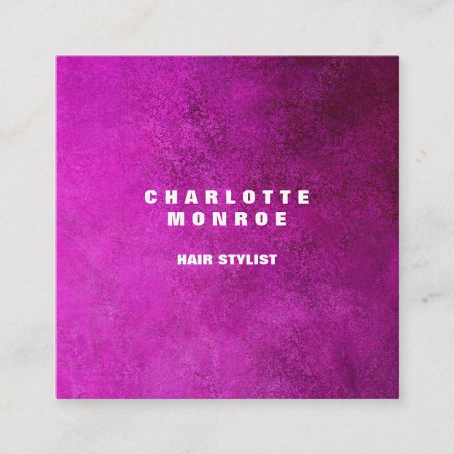 Wäsche Moderne Minimalistische Berufliche Feminine Quadratische Visitenkarte (Vorderseite)