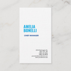 Wäsche Modernes Minimalistisches Berufliches Blau  Visitenkarte