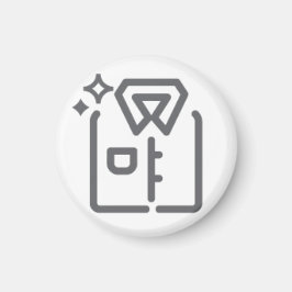 Wäsche Waschen und Legen Magnet