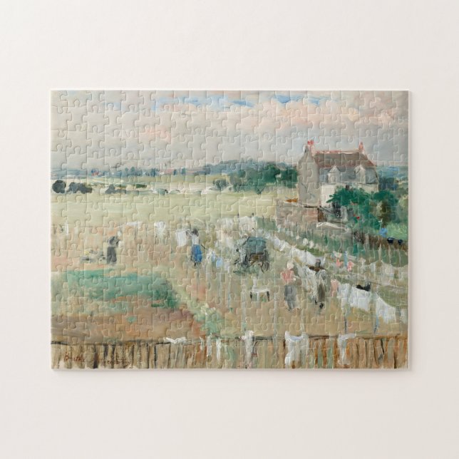 Wäsche zum Trocknen bringen | Berthe Morisot Puzzle (Horizontal)