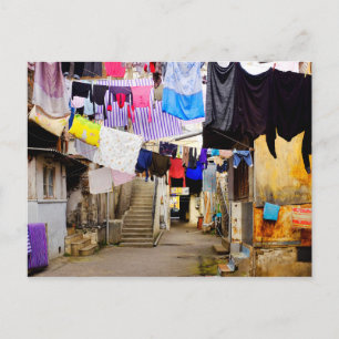 Wäsche zum Trocknen Postkarte