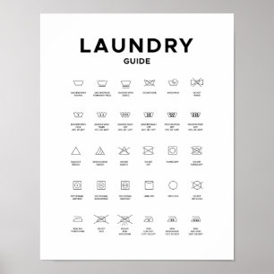 Wäscheguide-Poster - Moderne Badkunst Poster
