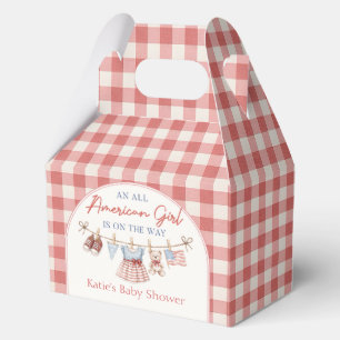 Wäscheleine All American Girl Baby Shower Geschenkschachtel