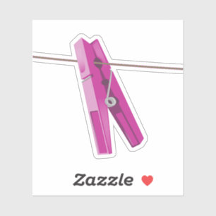 Wäscheleine Aufkleber