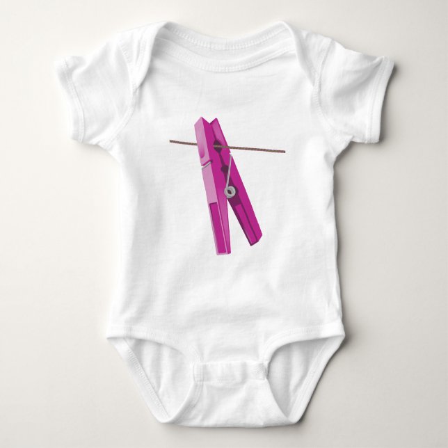 Wäscheleine Baby Strampler (Vorderseite)