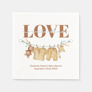 Wäscheleine Babyduschpapier Napkins Serviette