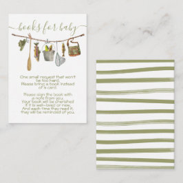 Wäscheleine Bücher für Baby Begleitkarte