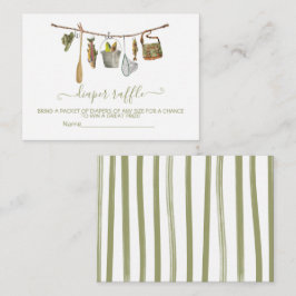 Wäscheleine Faltkarte für Windeln Begleitkarte