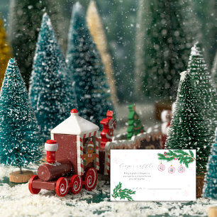 Wäscheleine Ornamente Windel-Raffle Baby Shower  Begleitkarte