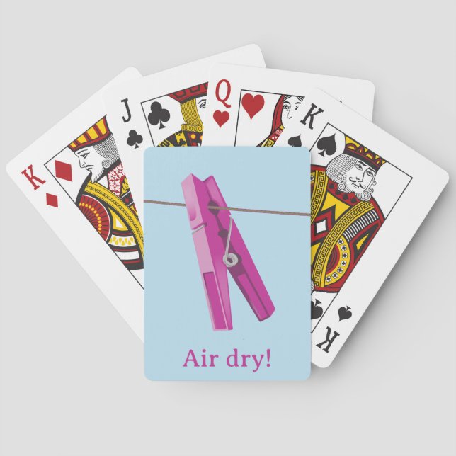 Wäscheleine Spielkarten (Rückseite)