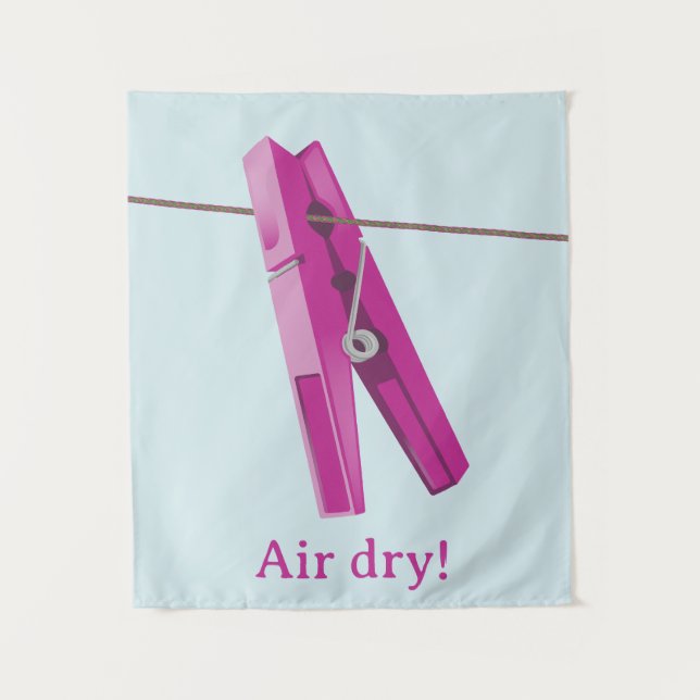 Wäscheleine Wandteppich (Vorderseite)