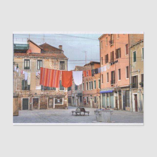 Wäschelinien am Campo Ruga Seidenpapier (Vorderseite)