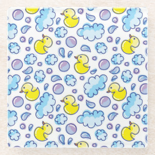 Wäschemuster Glasuntersetzer