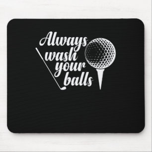 Waschen Sie immer Ihren Balls Golf-Reiseabschlag Mousepad