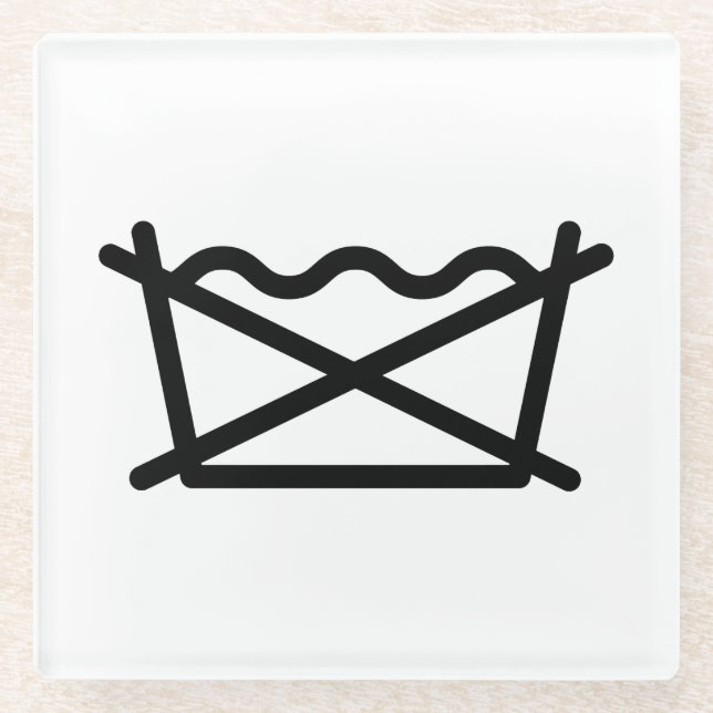 WASCHEN SIE NICHT! GLASUNTERSETZER (Vorderseite)