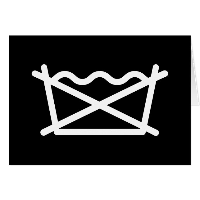 WASCHEN SIE NICHT! KARTE (Vorderseite (Horizontal))