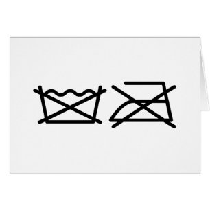 WASCHEN SIE NICHT! NICHT IRON! KARTE