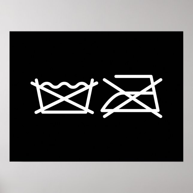 WASCHEN SIE NICHT! NICHT IRON! Poster (Vorne)