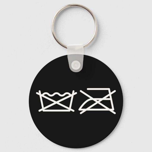 WASCHEN SIE NICHT! NICHT IRON! SCHLÜSSELANHÄNGER (Vorderseite)