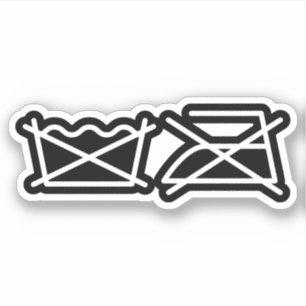 WASCHEN SIE NICHT! NICHT IRON! STICKER
