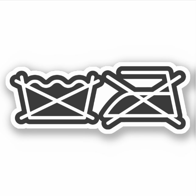 WASCHEN SIE NICHT! NICHT IRON! STICKER (Vorderseite)
