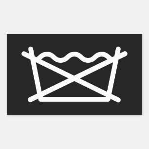 WASCHEN SIE NICHT! RECHTECKIGER AUFKLEBER