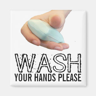 Waschen Sie sich bitte die Hände Magnet