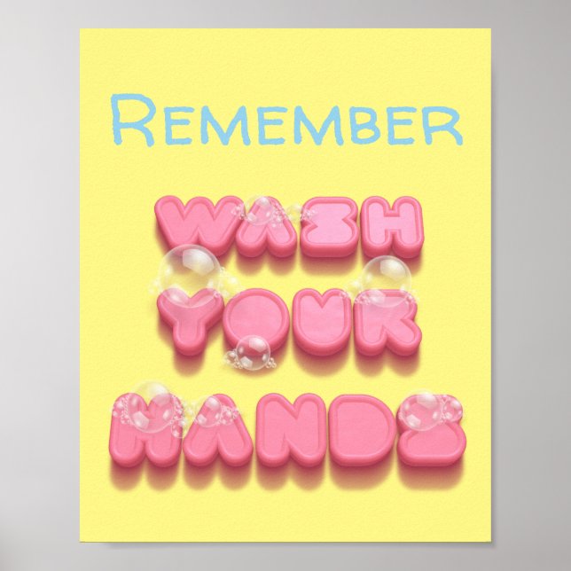 Waschen Sie sich die Erinnerung der Hygiene Poster (Vorne)