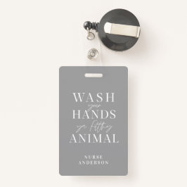 waschen Sie sich die Hände Ausweis