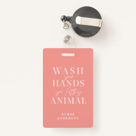 waschen Sie sich die Hände Ausweis