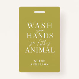 waschen Sie sich die Hände Ausweis