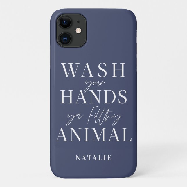 Waschen Sie sich die Hände, ein dreckiges Tier lus Case-Mate iPhone Hülle (Rückseite)