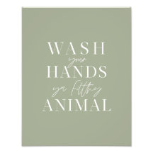 Waschen Sie sich die Hände ya filtrierendes Tier