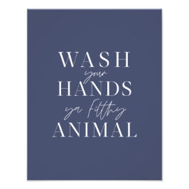 Waschen Sie sich die Hände ya filtrierendes Tier Fotodruck