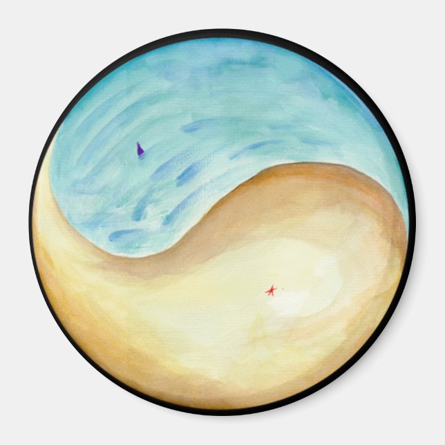 "Waschen und wegziehen" Mandala Magnet (Vorne)