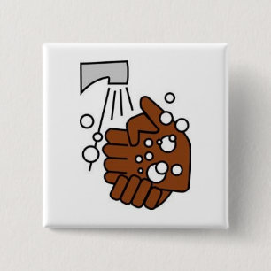 Waschende Hände Button