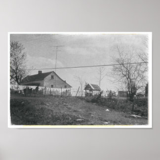 Wäscherei auf Clothesline Vintag Bauernhof Poster