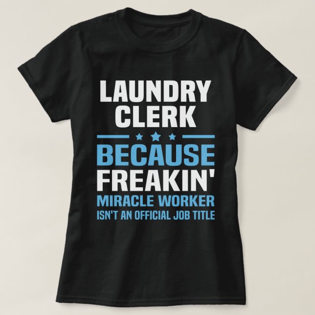 Wäscherei Clerk T-Shirt (Design vorne)