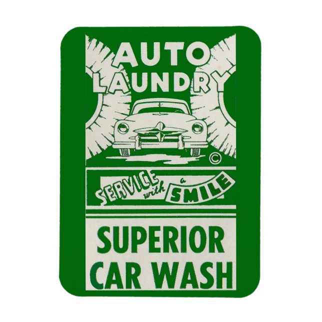 Wäscherei im Auto der 1950er Jahre Magnet (Vertikal)