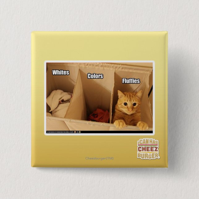 Wäscherei-Katze Button (Vorderseite)