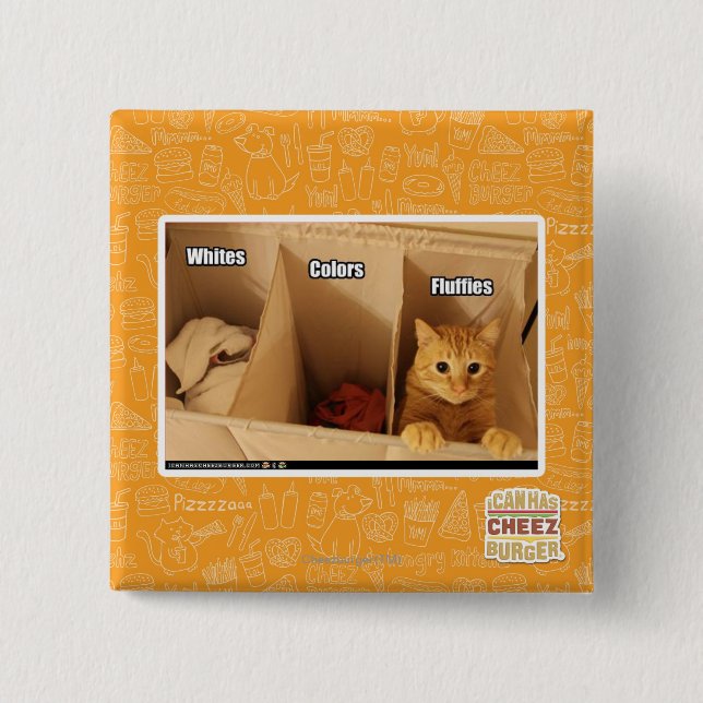 Wäscherei-Katze Button (Vorderseite)