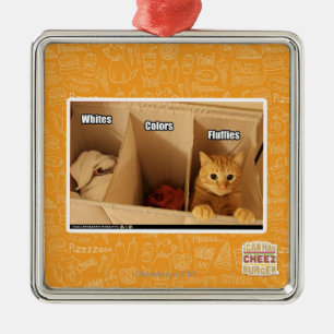 Wäscherei-Katze Ornament Aus Metall