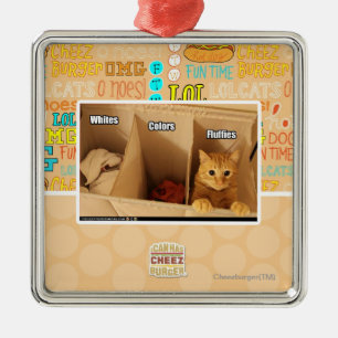 Wäscherei-Katze Ornament Aus Metall