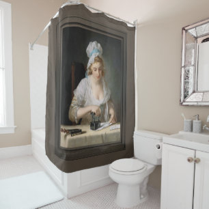 Wäscherei Maid Ironing von Henry Robert Morland Duschvorhang