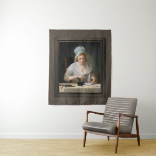 Wäscherei Maid Ironing von Henry Robert Morland Wandteppich